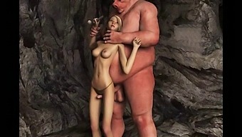 Giant Monster Ejaculates On Animated Pornstars In 3d
