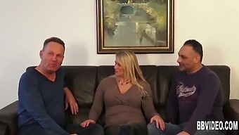 German Milf With Big Breasts Enjoys Double Penetration