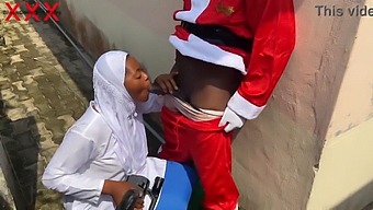 Merry Christmas With Santa And A Seductive Hijabi Babe. Subscribe To Red