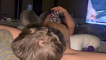 Purple-Haired Caretaker And Friends Enjoy New Sex Toy Purchase From Local Store