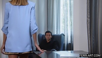 A Blonde Educator Enjoys A Ride On Her Pupil'S Large Member