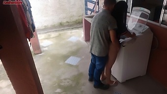 Brazilian Wife Indulges In Rough Sex With Washing Machine Repairman While Her Husband Is Out